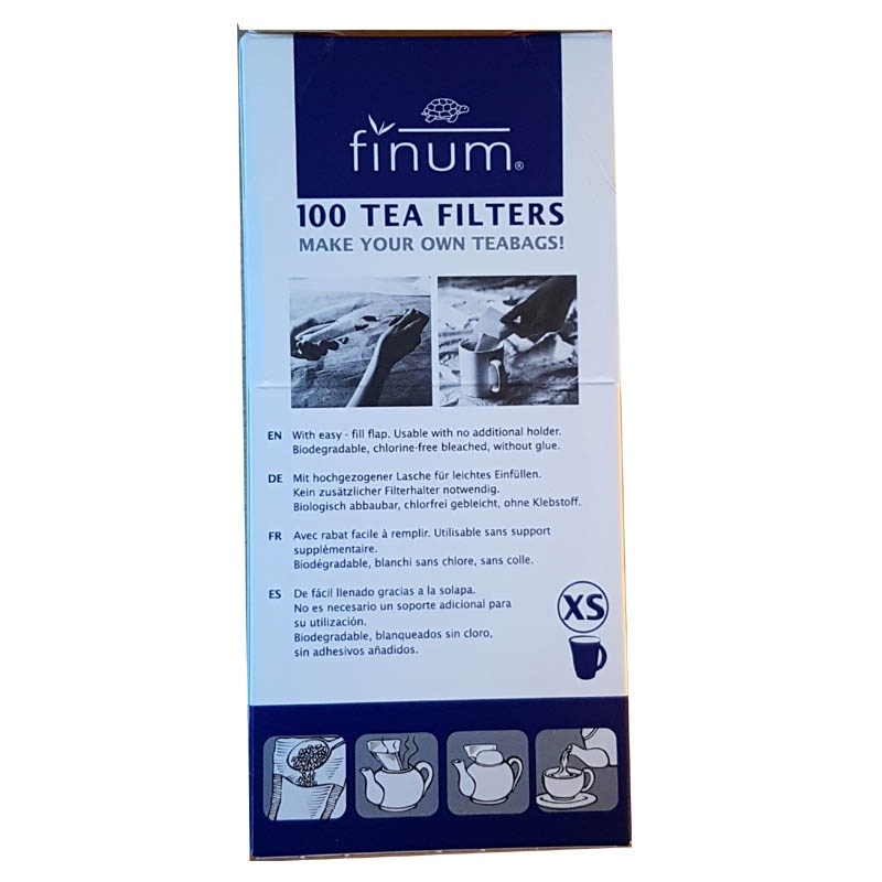 Filtres à Thé Finum - Lot De 100, Taille XS (100 X 130 Mm) - 9