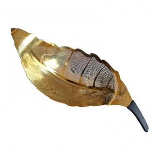 Leaf passe thé infuseur inox or dammann
