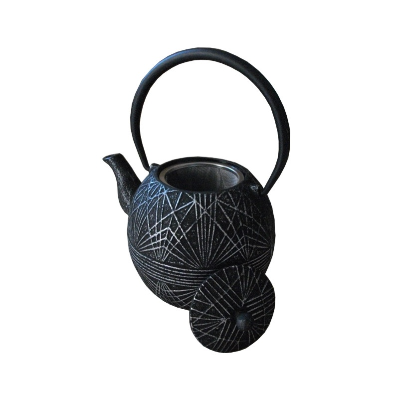Ibili - Théière en Fonte Bali, 1,2 Litre, Intérieur Émaillé, Compatible