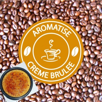 vente cafe grains aromatise creme brulee