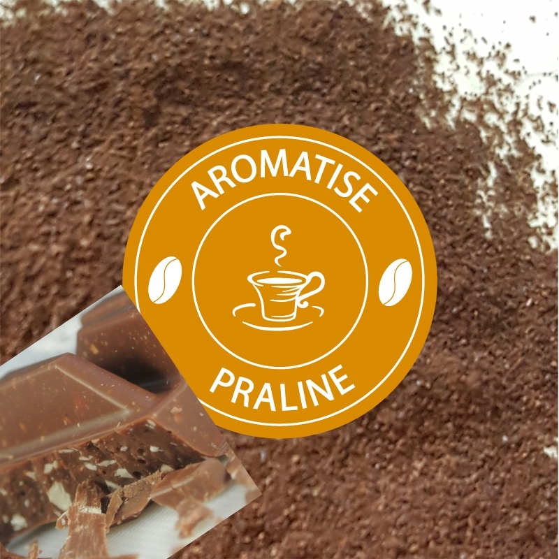 Café moulu aromatisé praliné - Vente en ligne café - Café Court